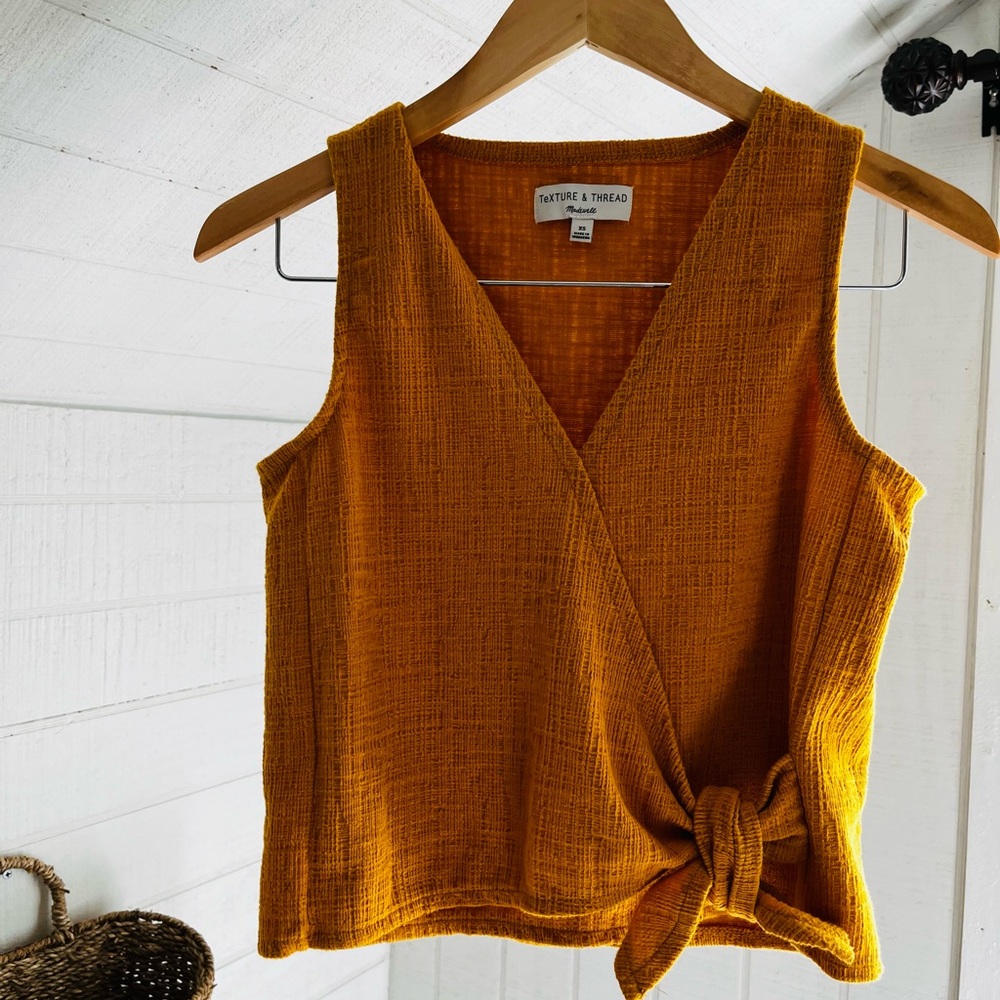 Madewell Mustard Knot Tanktop